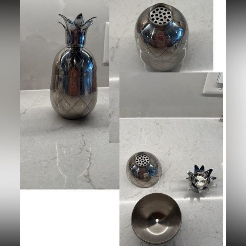 Silver Pineapple Cocktail Shaker